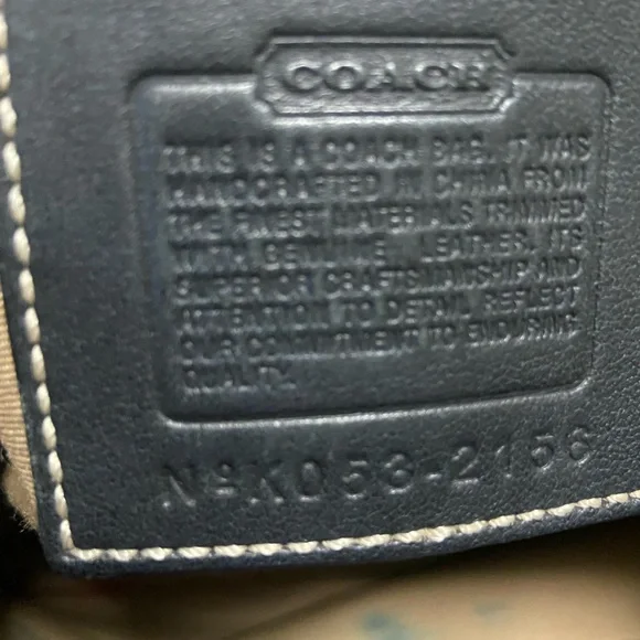 Coach Black Leather and canvas bag - Picture 4 of 5